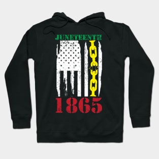 Juneteenth 1865 USA Flag Hoodie